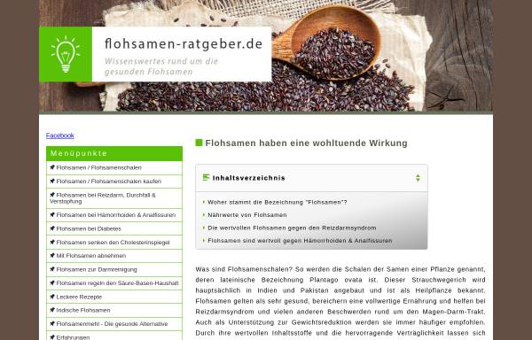 Vorschau von www.flohsamen-ratgeber.de, Flohsamen