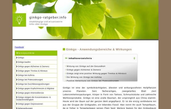 Vorschau von www.ginkgo-ratgeber.info, Ginkgo
