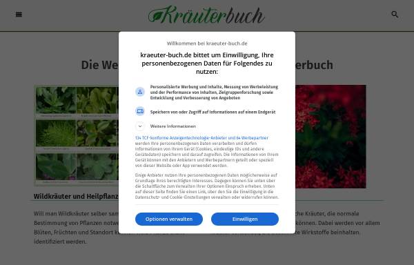 Vorschau von www.kraeuter-buch.de, Das Kräuterbuch
