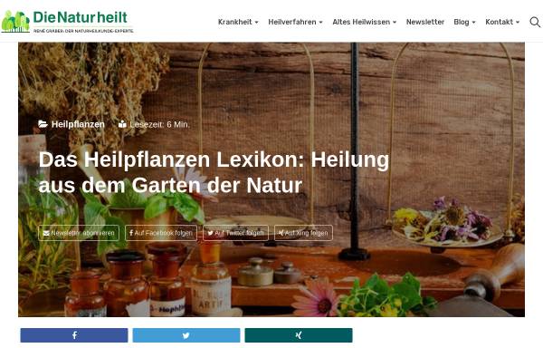 Vorschau von naturheilt.com, Heilpflanzen Lexikon