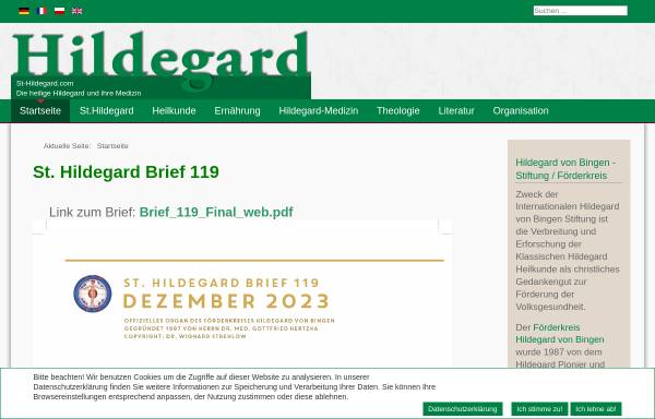 Vorschau von www.st-hildegard.com, Die Heilige Hildegard und ihre Medizin