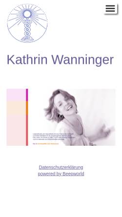 Vorschau der mobilen Webseite www.kathrin-wanninger.de, Kathrin Wanninger