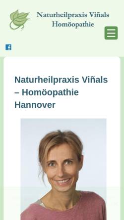 Vorschau der mobilen Webseite www.homoeopathie-vinals-hannover.de, Homöopathie Yvonne Vinals-Gerken