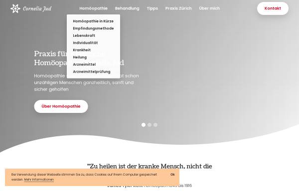 Vorschau von www.cjud.ch, Cornelia Jud - Praxis für Klassische Homöopathie