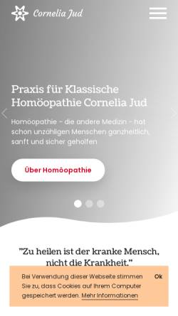 Vorschau der mobilen Webseite www.cjud.ch, Cornelia Jud - Praxis für Klassische Homöopathie