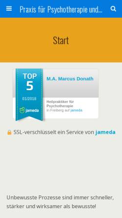Vorschau der mobilen Webseite www.marcusdonath.de, Marcus Donath - Hypnose