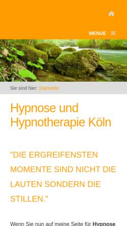 Vorschau der mobilen Webseite hypnotherapie.koeln, Carsten Neumärker