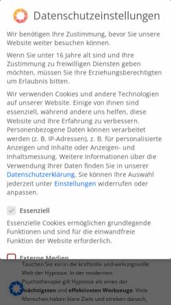 Vorschau der mobilen Webseite hypnosecoach-hannover.de, Hypnose & Coaching Springe - Jasmin Thiele