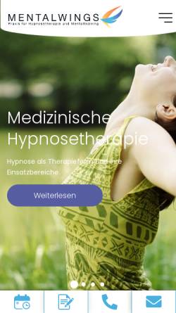 Vorschau der mobilen Webseite www.mentalwings.ch, Mentalwings