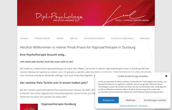 Vorschau von www.hypnosetherapie-duisburg.de, Jens von Lindeiner