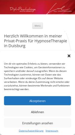 Vorschau der mobilen Webseite www.hypnosetherapie-duisburg.de, Jens von Lindeiner