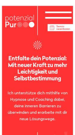 Vorschau der mobilen Webseite potenzialpur.ch, PotenzialPur – Praxis für Mentales Coaching und Hypnosetherapie