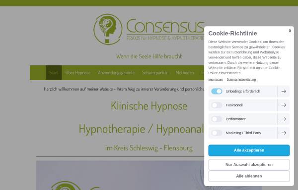 Vorschau von www.praxis-consensus.de, Consensus - Praxis für Hypnose und Hypnotherapie