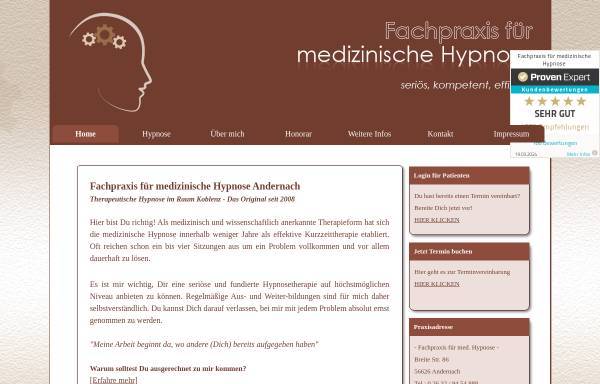 Vorschau von www.hypnose-andernach.de, Jens Hübinger - Fachpraxis für medizinische Hypnose