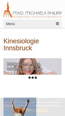Vorschau der mobilen Webseite www.kinesiologie-innsbruck.com, Kinesiologie Innsbruck