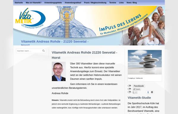 Vorschau von www.vitametik-rohde.de, Vitametikpraxis Andreas Rohde