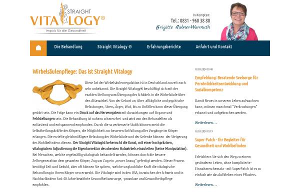 Vorschau von www.vitalogy-kempten.de, Straight Vitalogy- Praxis Brigitte Rubner