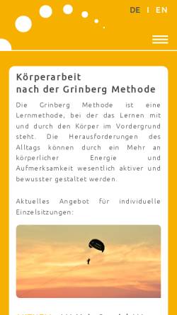 Vorschau der mobilen Webseite www.susannekohl.de, Susanne Kohl - Grinberg Methode Berlin