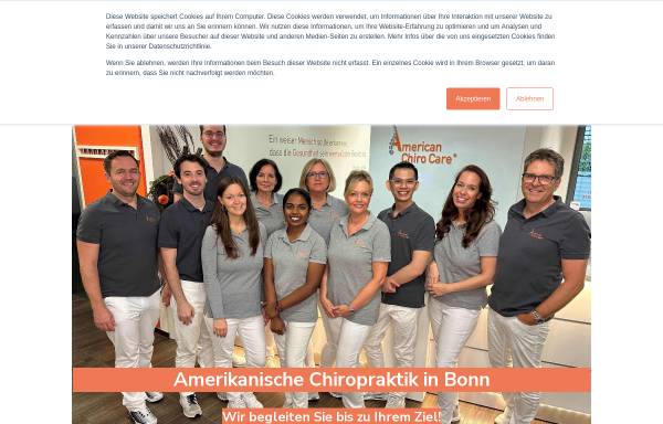 Vorschau von www.american-chiro-care.de, Chiropraxis Bonn