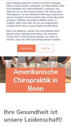 Vorschau der mobilen Webseite www.american-chiro-care.de, Chiropraxis Bonn