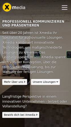 Vorschau der mobilen Webseite www.xmedia.at, XMedia Handesl GmbH