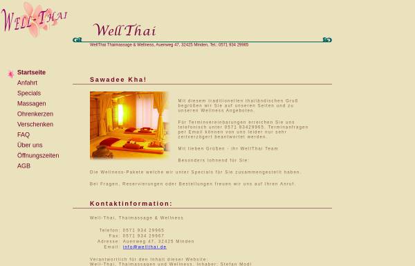 Vorschau von www.well-thai.de, WellThai Thaimassage und Wellness