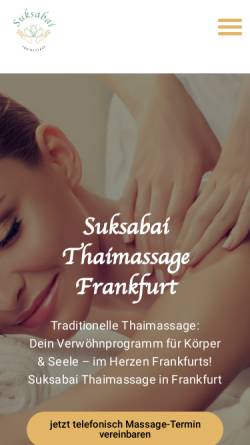 Vorschau der mobilen Webseite www.thaimassagefrankfurt.de, Suksabai Thai-Massage