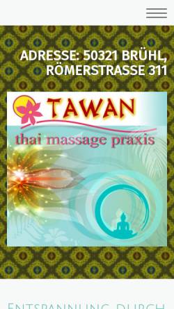 Vorschau der mobilen Webseite www.tawan-bruehl.de, WangLuang-Thaimassage