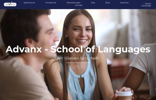 Vorschau von advanx.de, Advanx-School of Languages