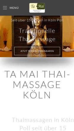 Vorschau der mobilen Webseite www.ta-mai.de, Ta Mai - Thailändische Massagen