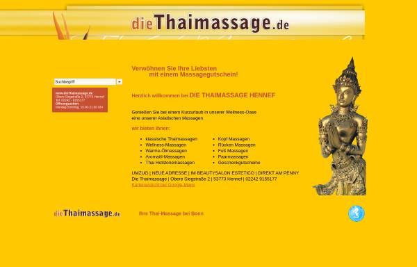 Vorschau von www.diethaimassage.de, Thaimassage Gabriela Enters