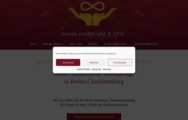 Vorschau von anan-thaimassage.de, Anan Massage und Spa