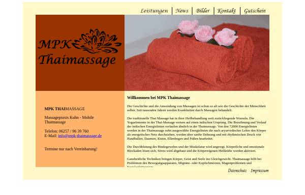 Vorschau von www.mpk-thaimassage.de, MPK Thaimassage
