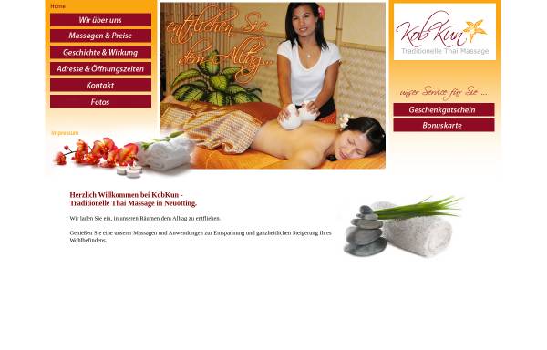 Vorschau von www.thaimassage-neuoetting.de, KobKun Traditionelle Thai Massage