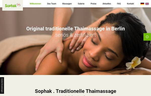 Vorschau von www.sophak.de, Sophak trd Thai Massage seriös und zertifiziert