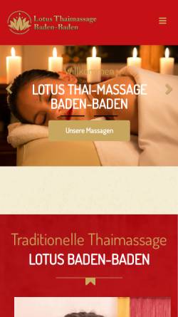 Vorschau der mobilen Webseite www.thaimassage-baden-baden.de, Lotus-Thaimassage