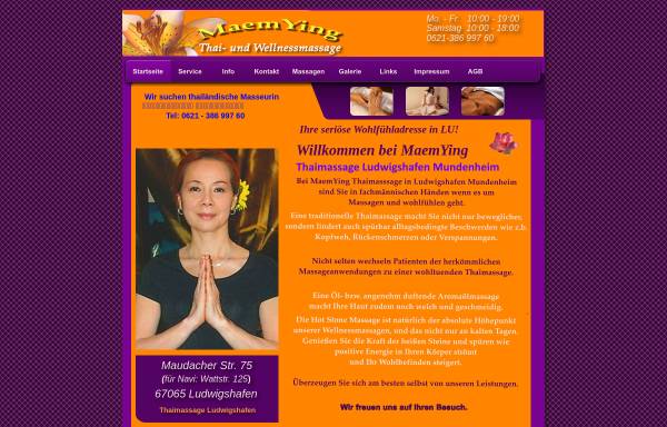 Vorschau von www.maemying-thaimassage.de, Maem und Ying Thai- und Wellnessmassage