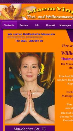 Vorschau der mobilen Webseite www.maemying-thaimassage.de, Maem und Ying Thai- und Wellnessmassage