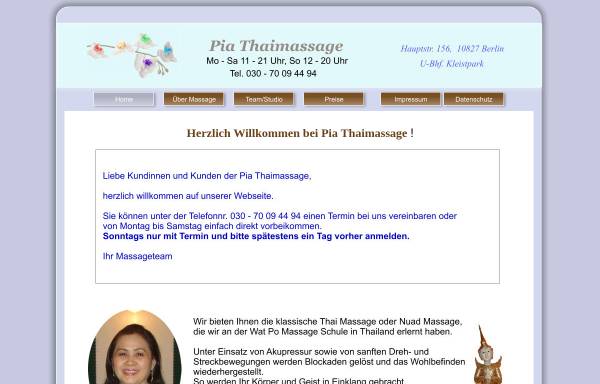 Vorschau von www.pia-thaimassage.de, Pia Thaimassage