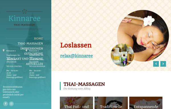 Vorschau von www.thaimassage-kinnaree.de, Kinnaree Thaimassage und Spa