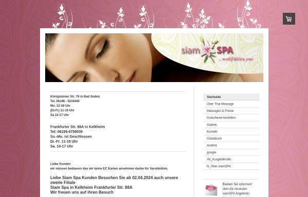 Vorschau von www.mysiamspa.de, Tha's Spa