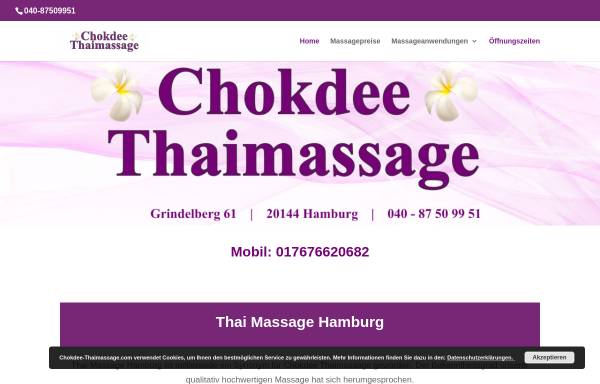 Vorschau von www.chokdee-thaimassage.com, Chokdee Thaimassage
