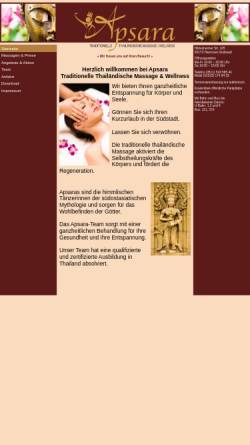 Vorschau der mobilen Webseite www.apsara-hannover.de, Apsara Thailändische Massage und Wellness