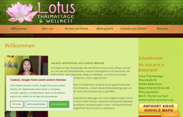 Vorschau von www.lotus-thaimassage-mainz.de, Thai Massage Nok