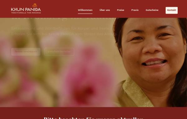 Vorschau von www.khun-panida.de, Khun Panida - Traditionelle Thai-Massage