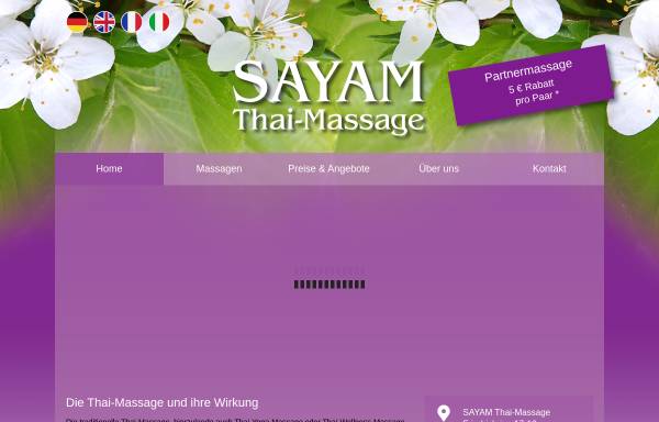 Vorschau von sayam-massage-freiburg.de, Sayam Thai Massage