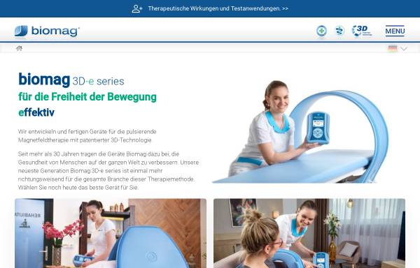 Vorschau von www.biomag-magnetfeldtherapie.de, Biomag Medizinprodukte