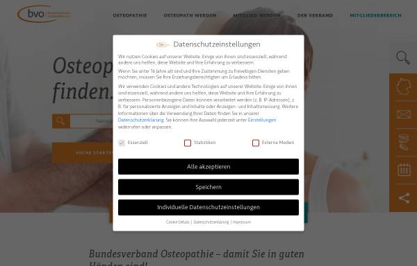 Vorschau von www.bv-osteopathie.de, Bundesverband Osteopathie e.V.