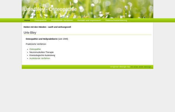 Vorschau von www.osteopathie-bley.de, Urte Bley