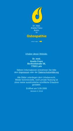 Vorschau der mobilen Webseite www.anettefranz.de, Anette Franz